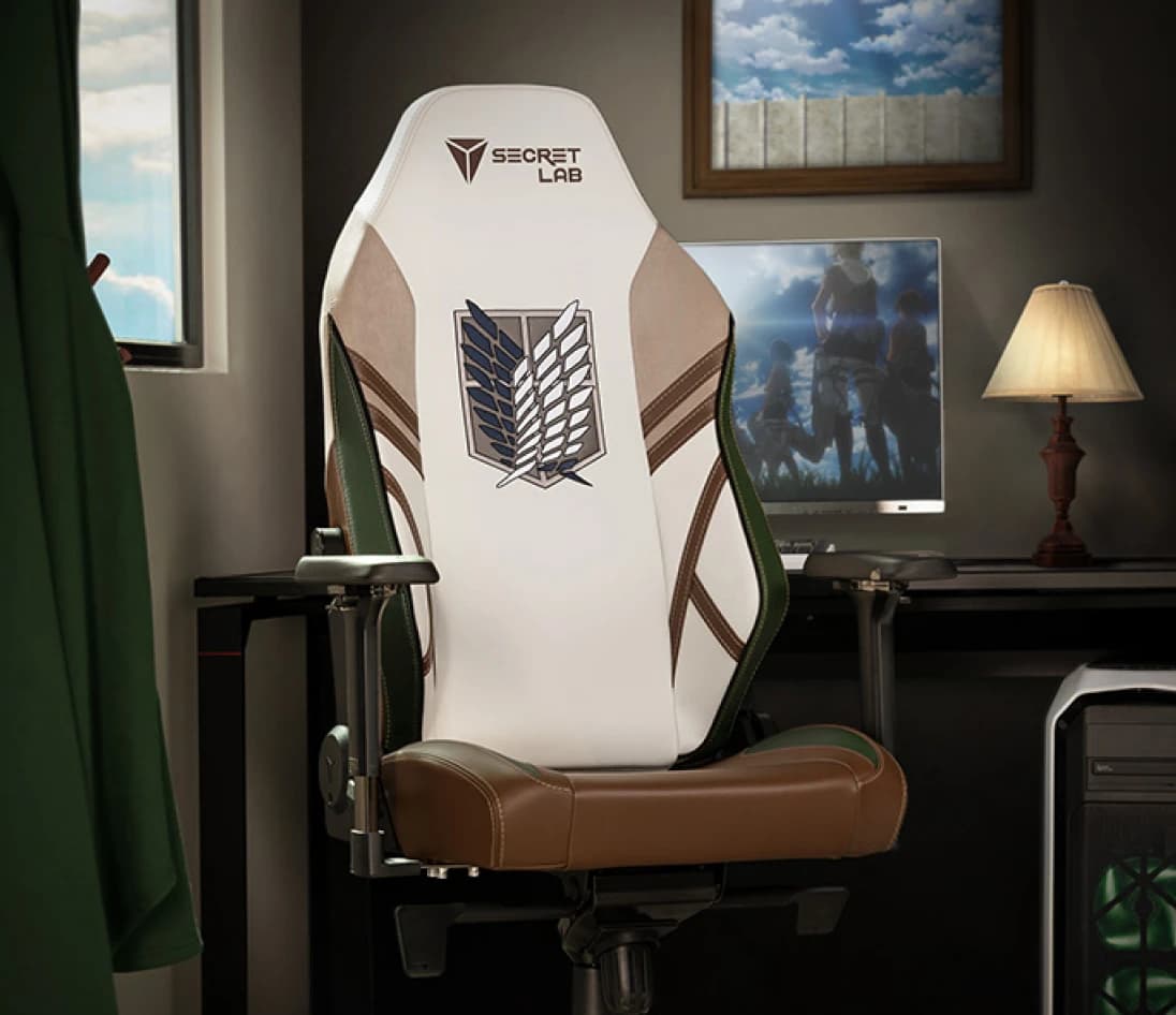 Imagem cadeira Secretlab x Attack on Titan